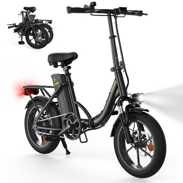 Folding Electric Bike for Adults, 16" Tire Step-Thru Foldable Ebike, 1000W Peak Motor 374.4Wh Removable Battery Commuter Protable Woman Electric Bicycle, Max 60 Miles PAS Range, 20 MPH Speed