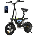 AYOLNY Electric Bike for Adults, 1500W Peak Motor 14" Foldable Electric Bike, 50 Miles Range 36V Battery Electric Bicycle for Commuting