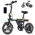 Mini Foldable Electric Bike for Adults, 1000W Peak Folding Ebike, 15 Miles 36V 7.8Ah Battery, 14" Small Adult Electric Bicycle for Commuting with APP